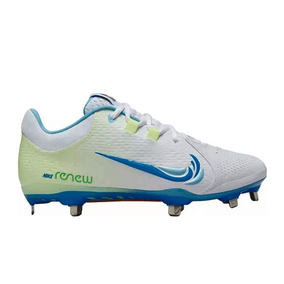 Nike Women's Hyperdiamond 4 Pro Metal Fastpitch Softball Cleats FQ7729-100 - Picture 1 of 12